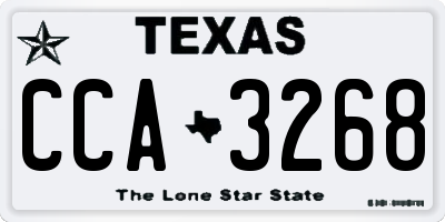 TX license plate CCA3268