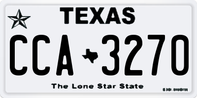 TX license plate CCA3270