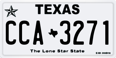 TX license plate CCA3271