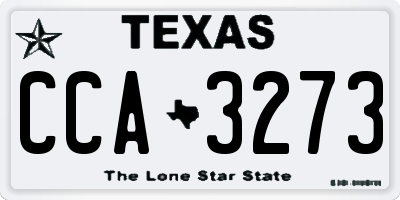 TX license plate CCA3273