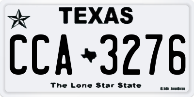TX license plate CCA3276