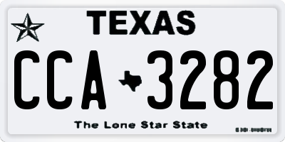 TX license plate CCA3282