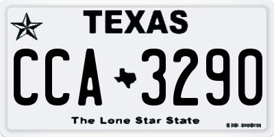 TX license plate CCA3290