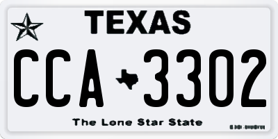 TX license plate CCA3302