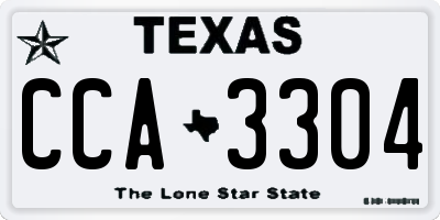 TX license plate CCA3304