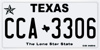 TX license plate CCA3306