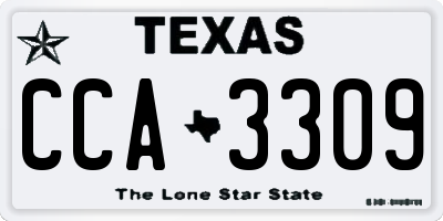TX license plate CCA3309
