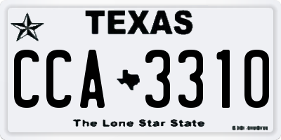 TX license plate CCA3310