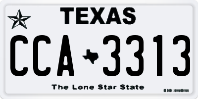 TX license plate CCA3313