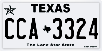 TX license plate CCA3324