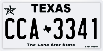 TX license plate CCA3341