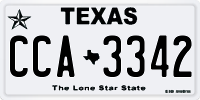TX license plate CCA3342