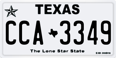 TX license plate CCA3349