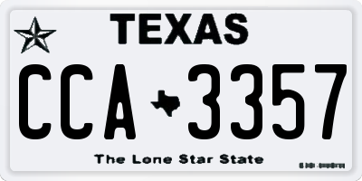 TX license plate CCA3357