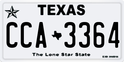 TX license plate CCA3364