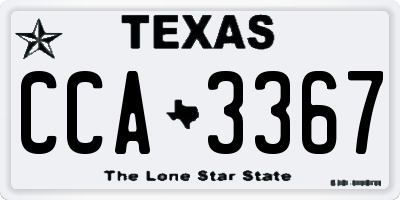 TX license plate CCA3367