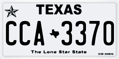 TX license plate CCA3370