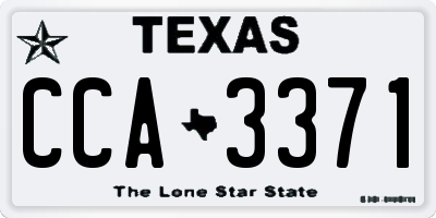 TX license plate CCA3371