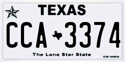 TX license plate CCA3374