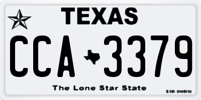 TX license plate CCA3379