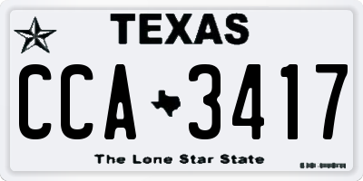 TX license plate CCA3417