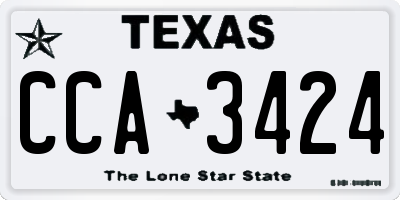 TX license plate CCA3424
