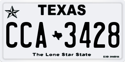 TX license plate CCA3428