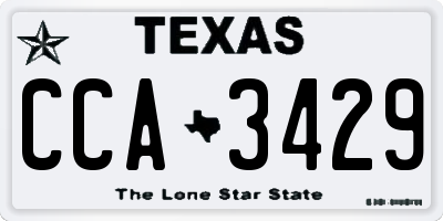 TX license plate CCA3429