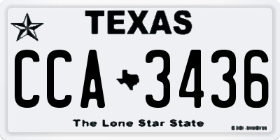 TX license plate CCA3436