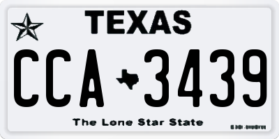 TX license plate CCA3439