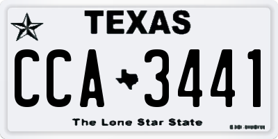 TX license plate CCA3441