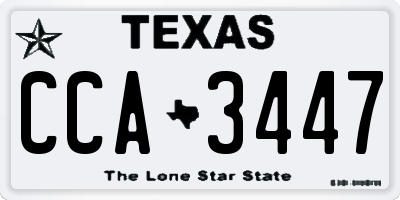TX license plate CCA3447
