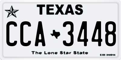 TX license plate CCA3448