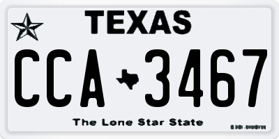 TX license plate CCA3467