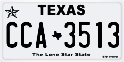 TX license plate CCA3513