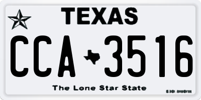 TX license plate CCA3516