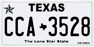 TX license plate CCA3528