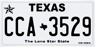 TX license plate CCA3529