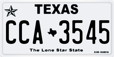 TX license plate CCA3545