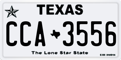 TX license plate CCA3556