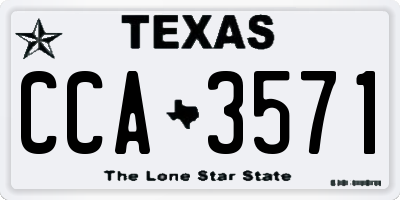 TX license plate CCA3571