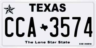 TX license plate CCA3574