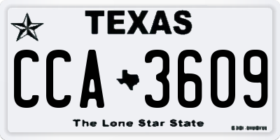 TX license plate CCA3609