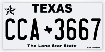 TX license plate CCA3667