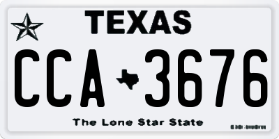 TX license plate CCA3676