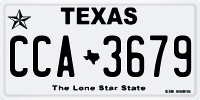 TX license plate CCA3679