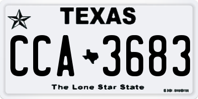 TX license plate CCA3683