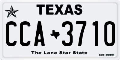 TX license plate CCA3710
