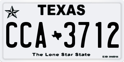 TX license plate CCA3712