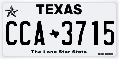 TX license plate CCA3715